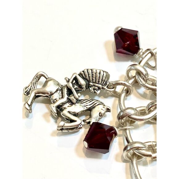 .925 Southwestern Handmade Sterling Silver Charm Bracelet #southwestern #fsu - Picture 5 of 9